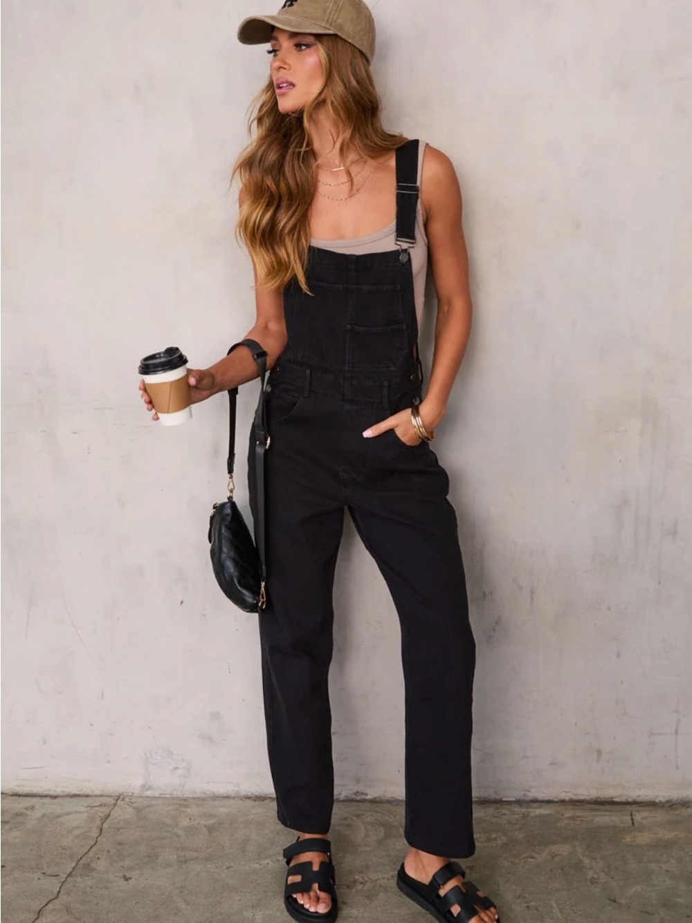 NWT Vici Collection Aerie Black Denim Overalls
